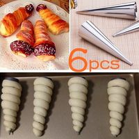 6 Moldes tipo cono para panadería